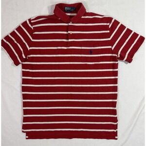 Polo Ralph Lauren Vintage Designer Heavyweight Polo Shirt Short Sleeve Men's L
